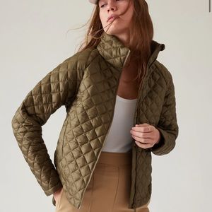Olive puffer jacket